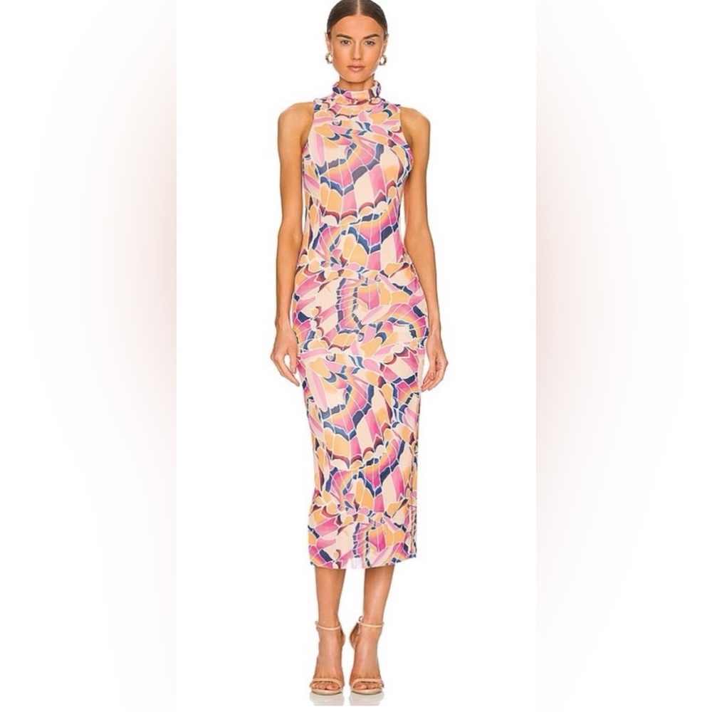 AFRM Poste Midi Dress in Summer Butterfly